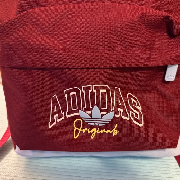 Adidas Originals Maroon and Sky Blue Collegiate 19.5 L backpack- NWT - Picture 5 of 11